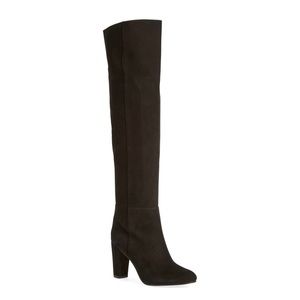 Halogen | Noble Over the Knee Black Suede Boots